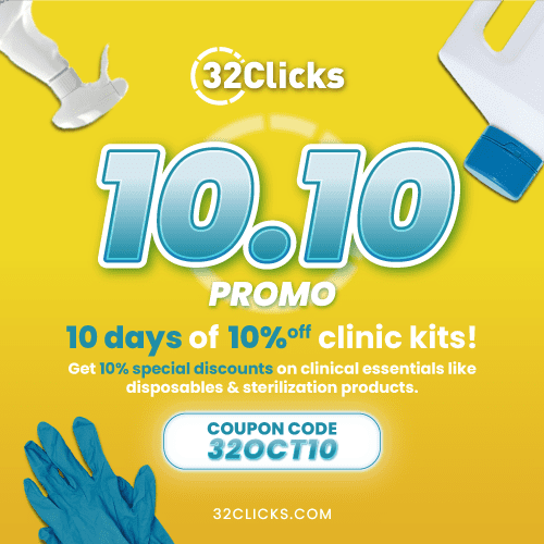Unveiling 32Clicks 10.10 Promo: Exclusive Savings on Dental Clinic Essentials!